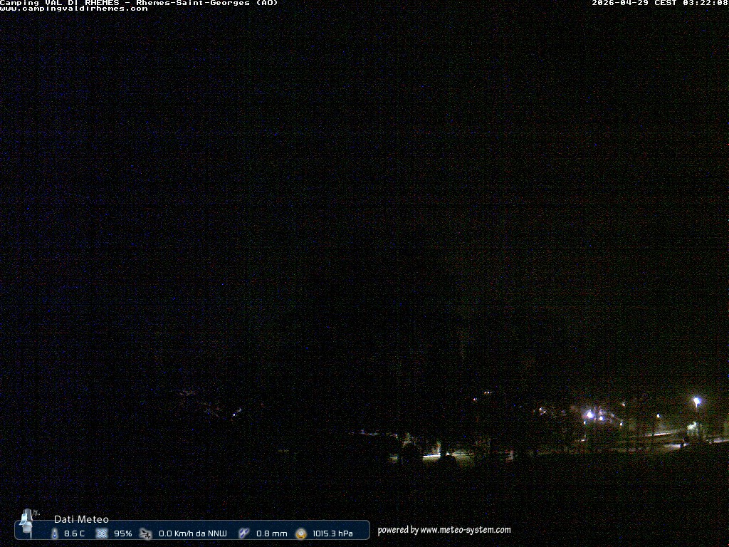 immagine della webcam nei dintorni di Chamole': webcam Rhemes-Saint-Georges