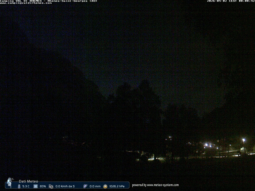immagine della webcam nei dintorni di Chamole': webcam Rhemes-Saint-Georges